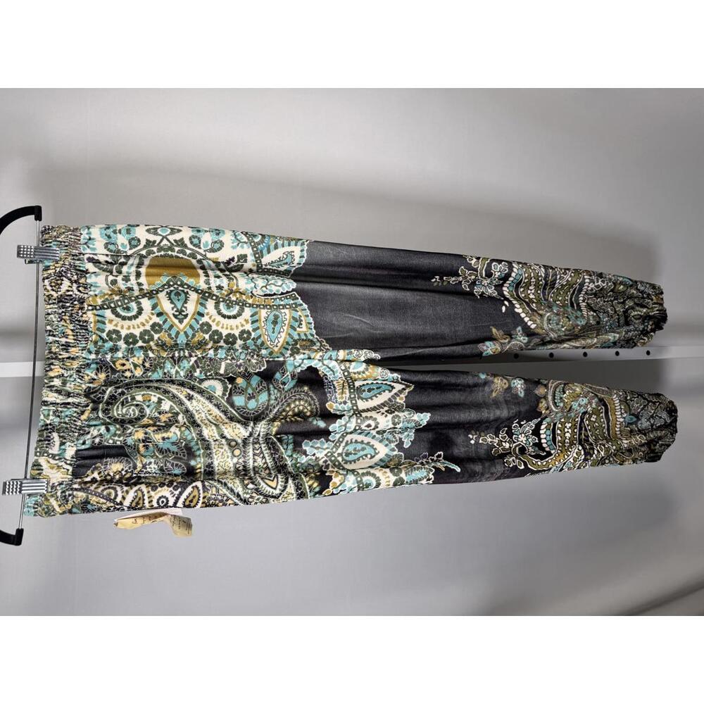 NWT One World Women’s Paisley Print Jogger Pants Boho Elastic Waist Size Medium - Picture 4 of 6